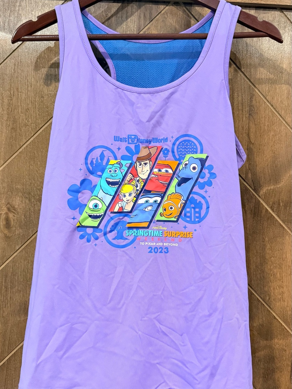 RunDisney Springtime Surprise Tank Top with Pixar Characters